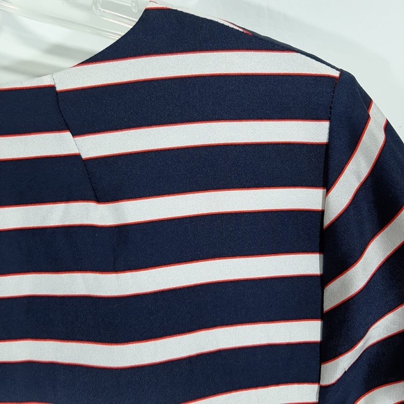 J. Crew navy stripe silk dress 2 - Picture 8 of 13